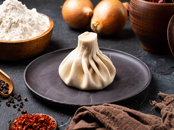 Хинкали с говядиной, свининой и зеленью 1шт